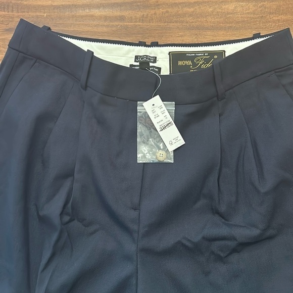 J Crew Wide leg essential pant in Italian city wool blend BT496 Size 12 Blue - Picture 5 of 6